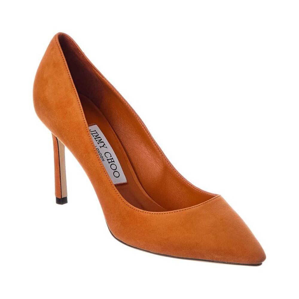 Jimmy Choo Romy 85 Suede Pump, Orange